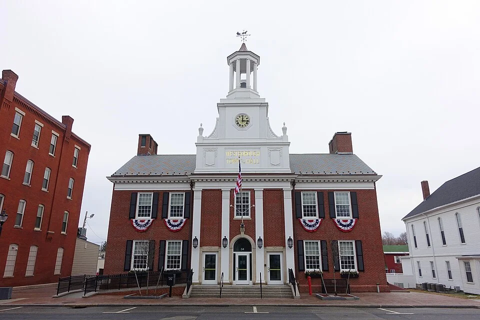 Westborough Town Hall - Westborough, Massachusetts, USA.